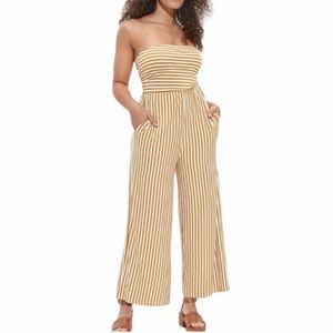 American Eagle Stripped Strapless Jumpsuit
